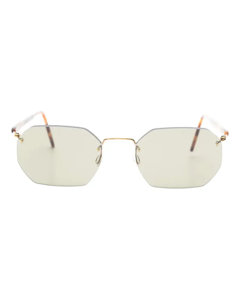 Lindberg Sonnenbrille mit geometrischem Gestell - Gold Gold