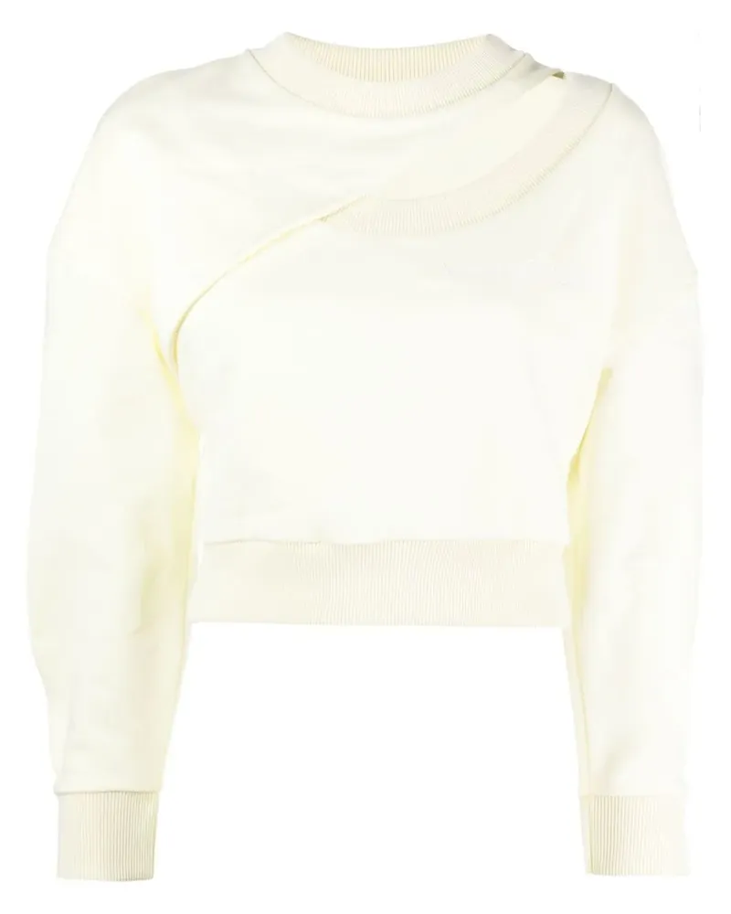 Alexander McQueen Sweatshirt mit Logo-Stickerei - Gelb Gelb