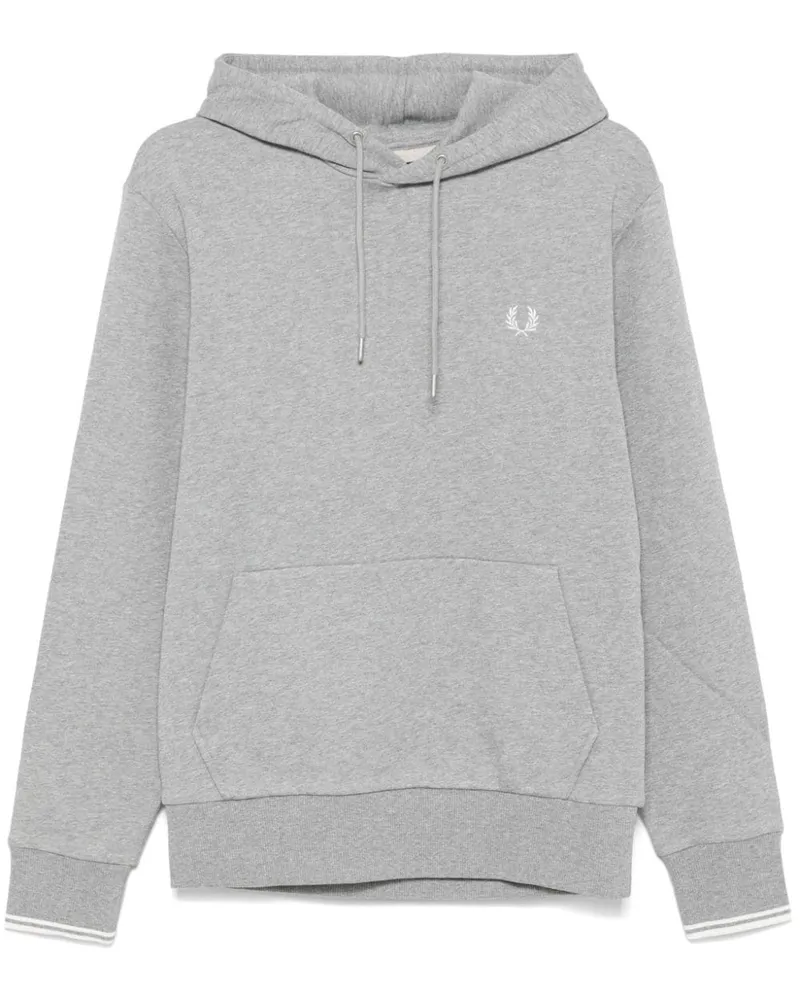 Fred Perry Hoodie mit Logo-Stickerei - Grau Grau