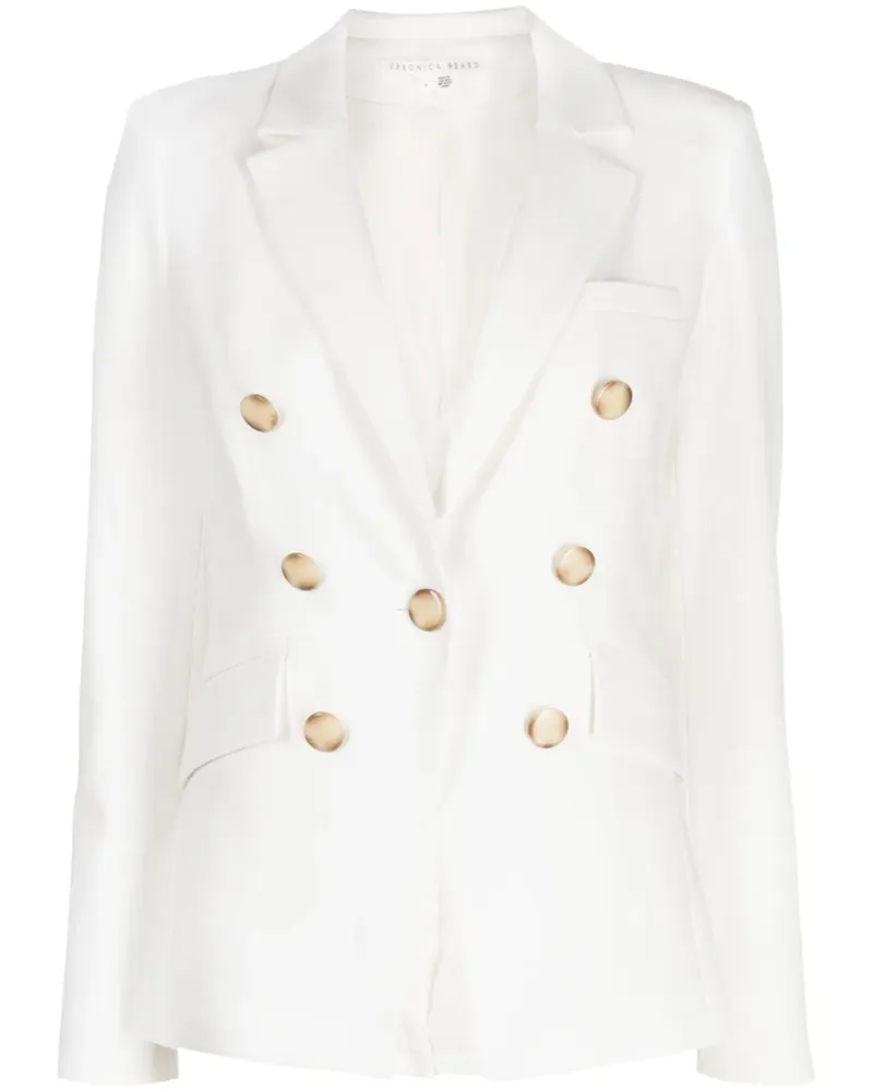 Veronica Beard Doppelreihiger Clifton Dickey Blazer - Weiß Weiß