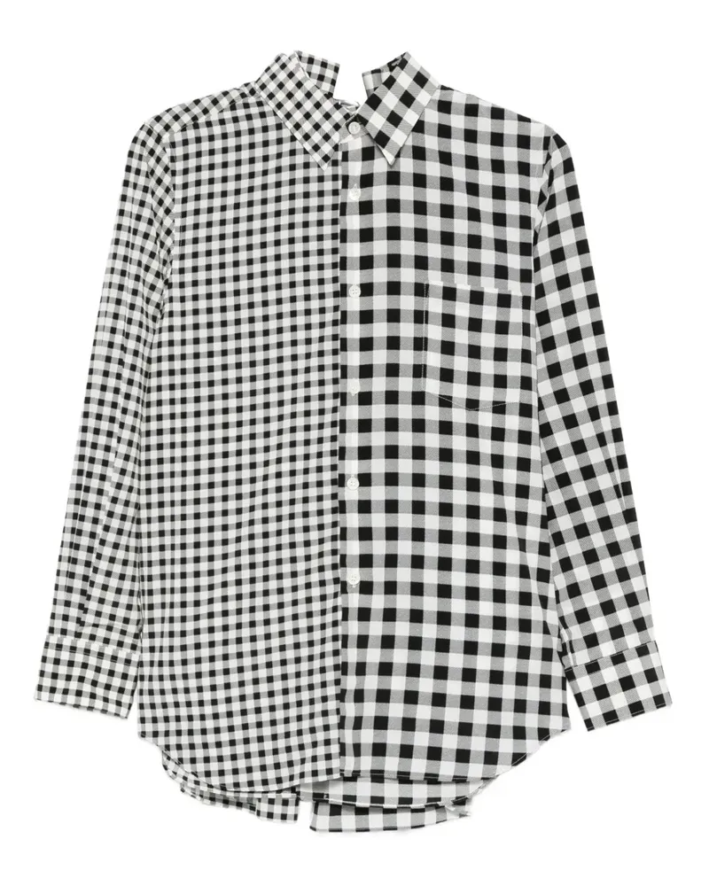 Comme des Garçons Hemd mit Vichy-Karomuster - Schwarz Schwarz