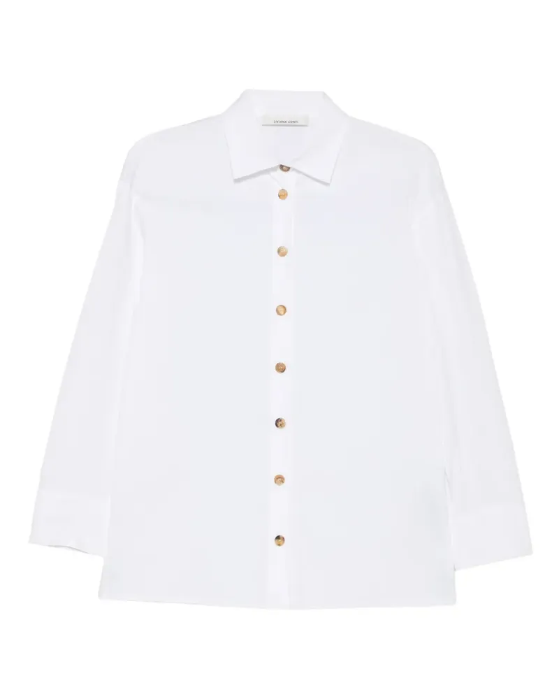 Liviana Conti button-fastening back-tie shirt - Weiß Weiß