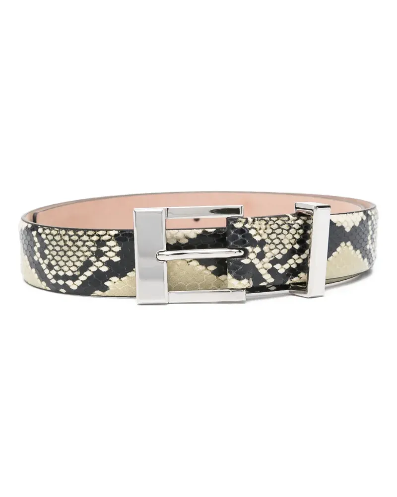 KHAITE snake-effect metal belt - Schwarz Schwarz