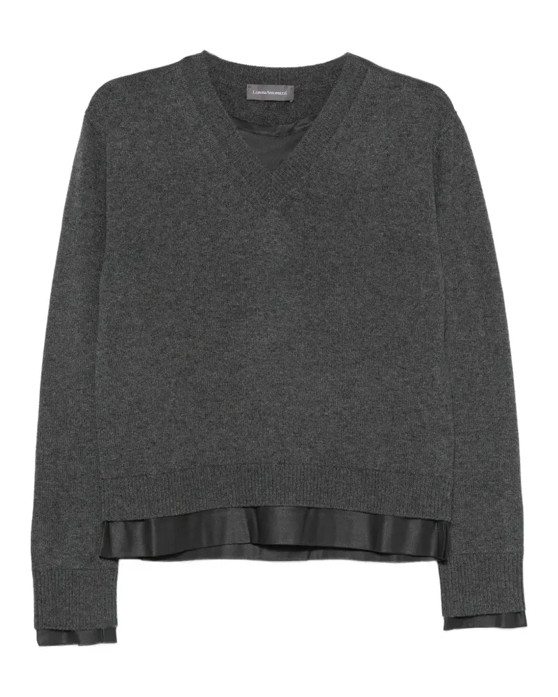 Lorena Antoniazzi layered V-neck sweater - Grau Grau