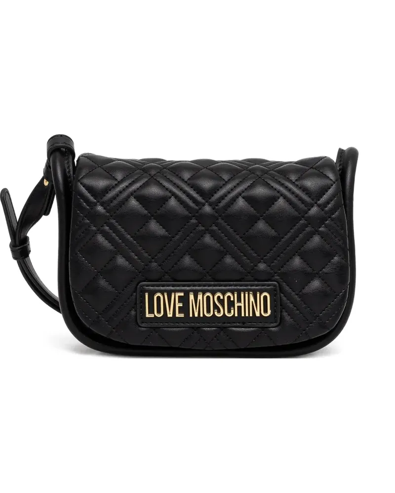 Moschino Umhängetasche mit Logo - Schwarz Schwarz