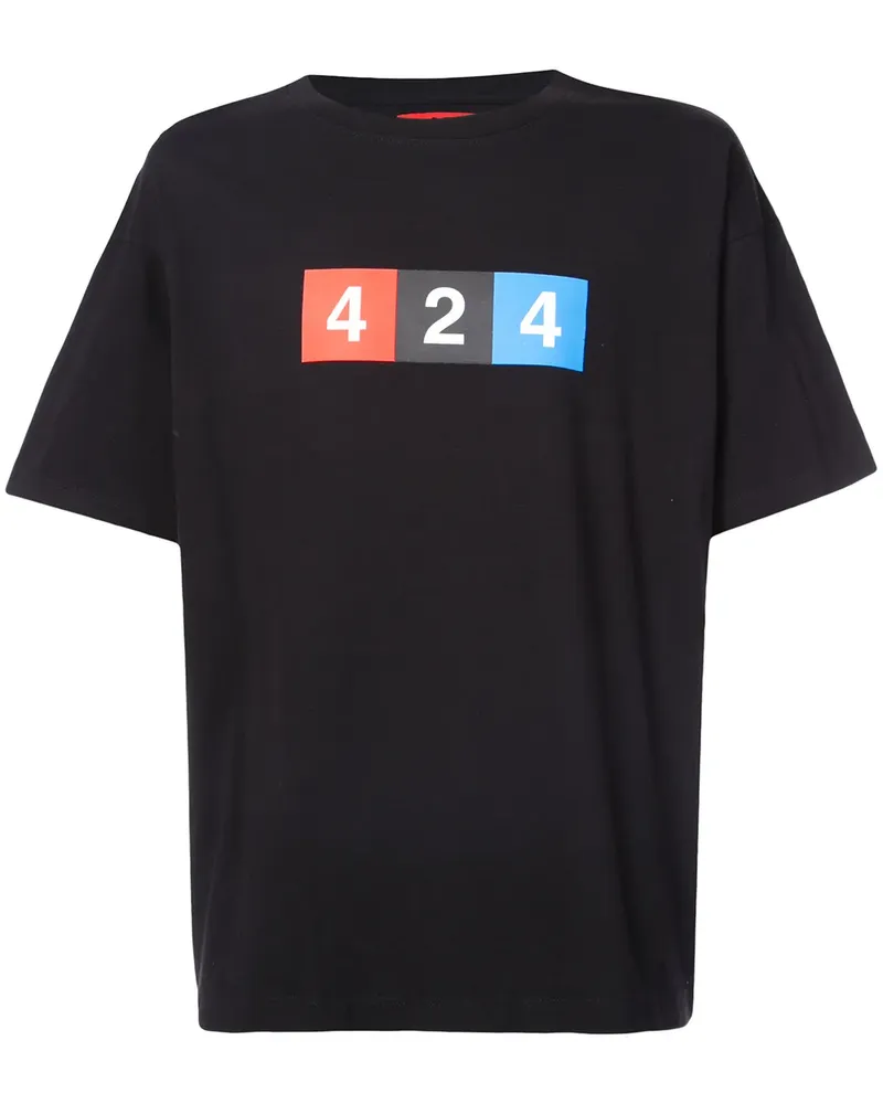 FourTwoFour on Fairfax T-Shirt - Schwarz Schwarz