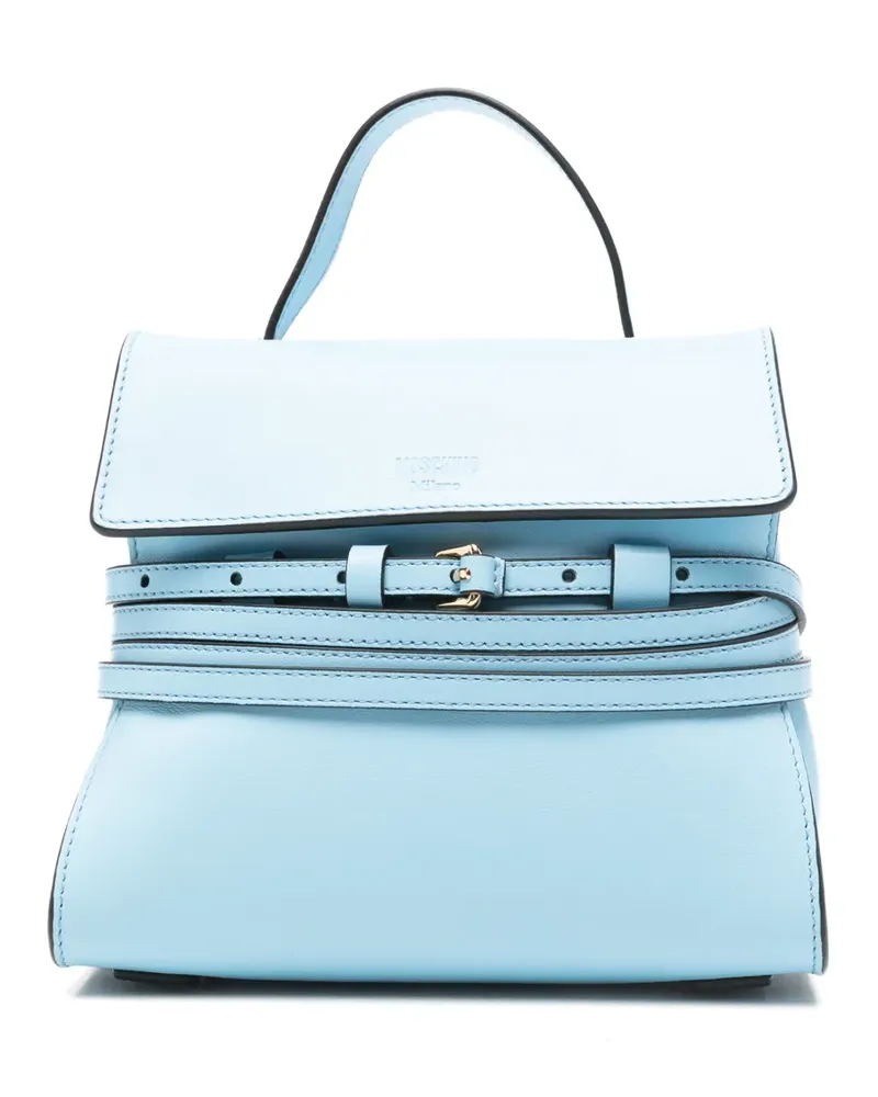 Moschino buckle-strap mini bag - Blau Blau