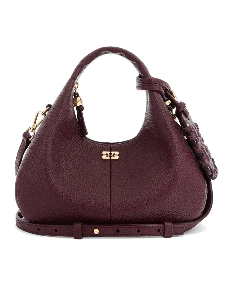 Ganni Bou knotted-handle shoulder bag - Rot Rot