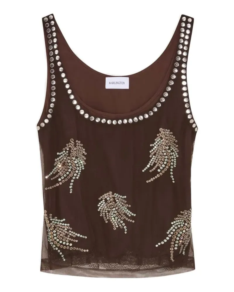 16ARLINGTON Esha hot-fix mesh top - Braun Braun