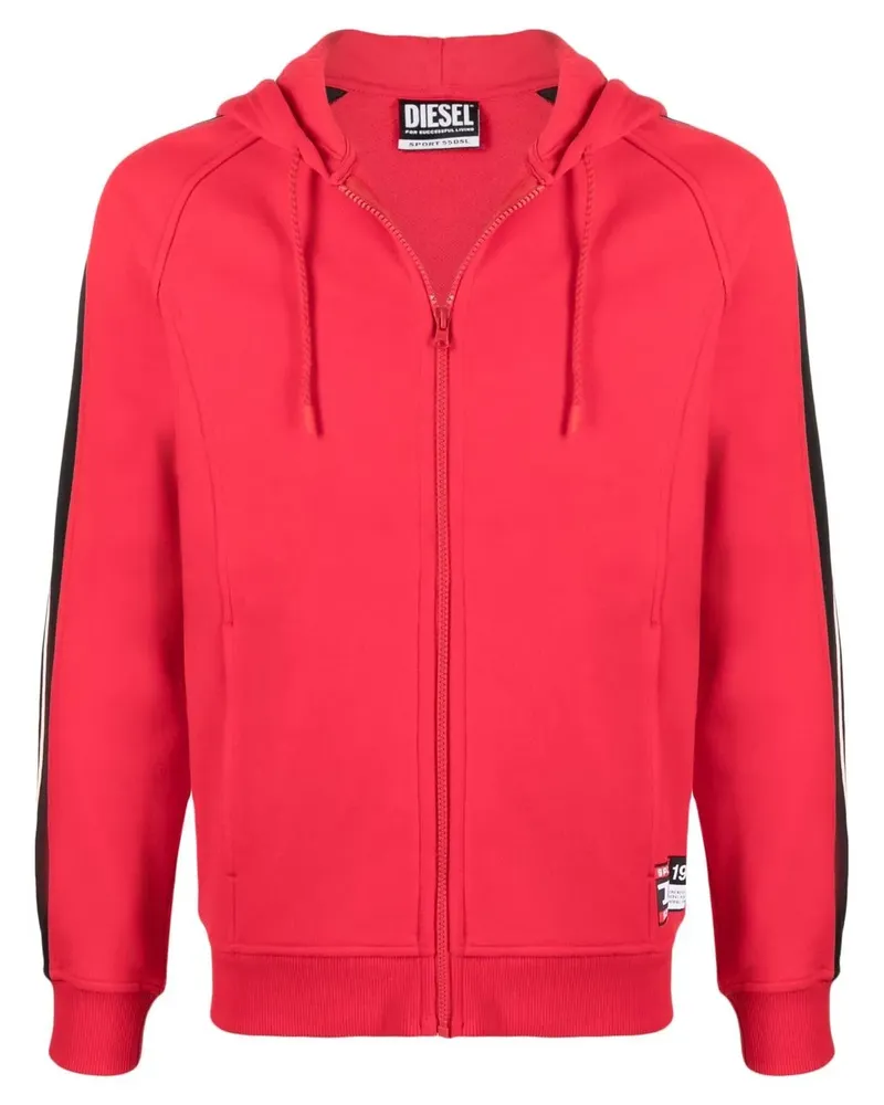 Diesel Hoodie mit Logo-Print - Rot Rot