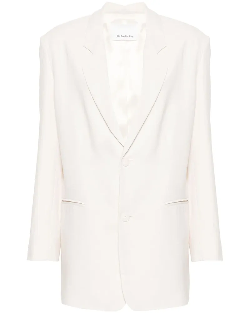 FRANKIE Shop Einreihiger Aiden Blazer - Weiß Weiß