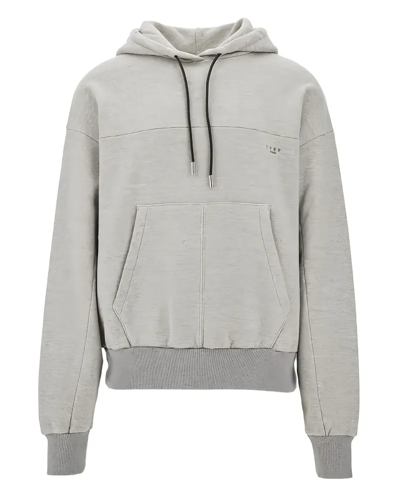 1989 STUDIO Hoodie mit Logo-Stickerei - Grau Grau