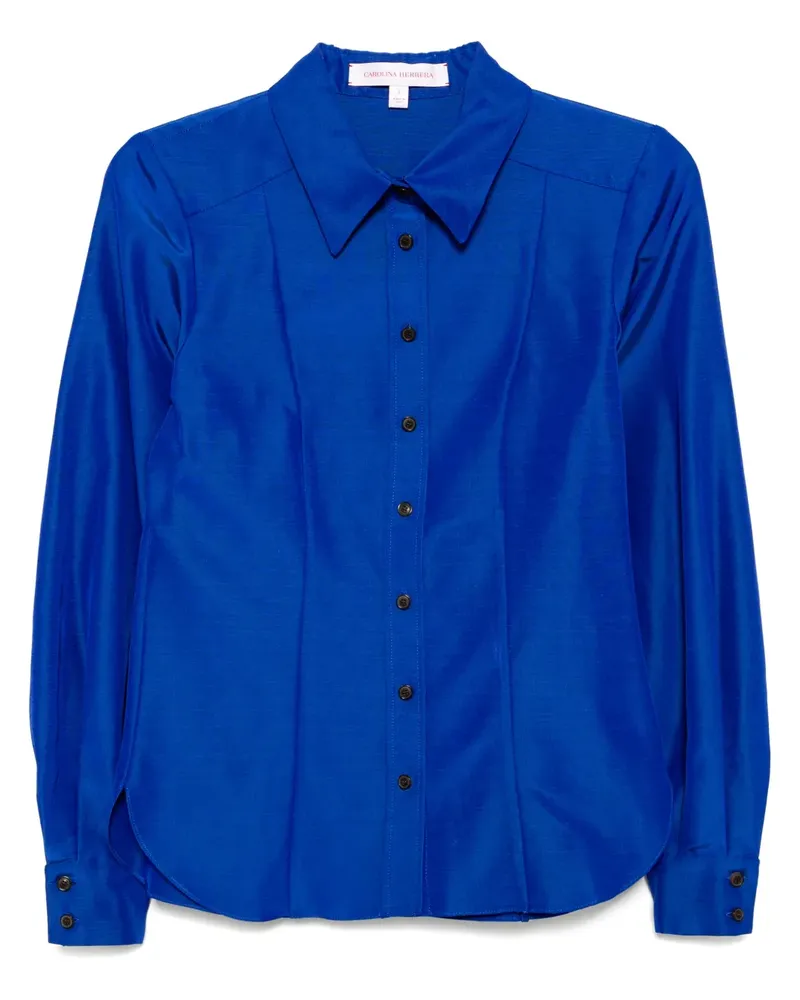 Carolina Herrera New York Hemd aus Taft - Blau Blau