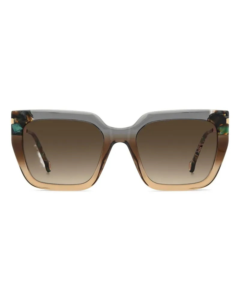 Carolina Herrera New York Eckige Sonnenbrille mit Farbverlauf - Grau Grau