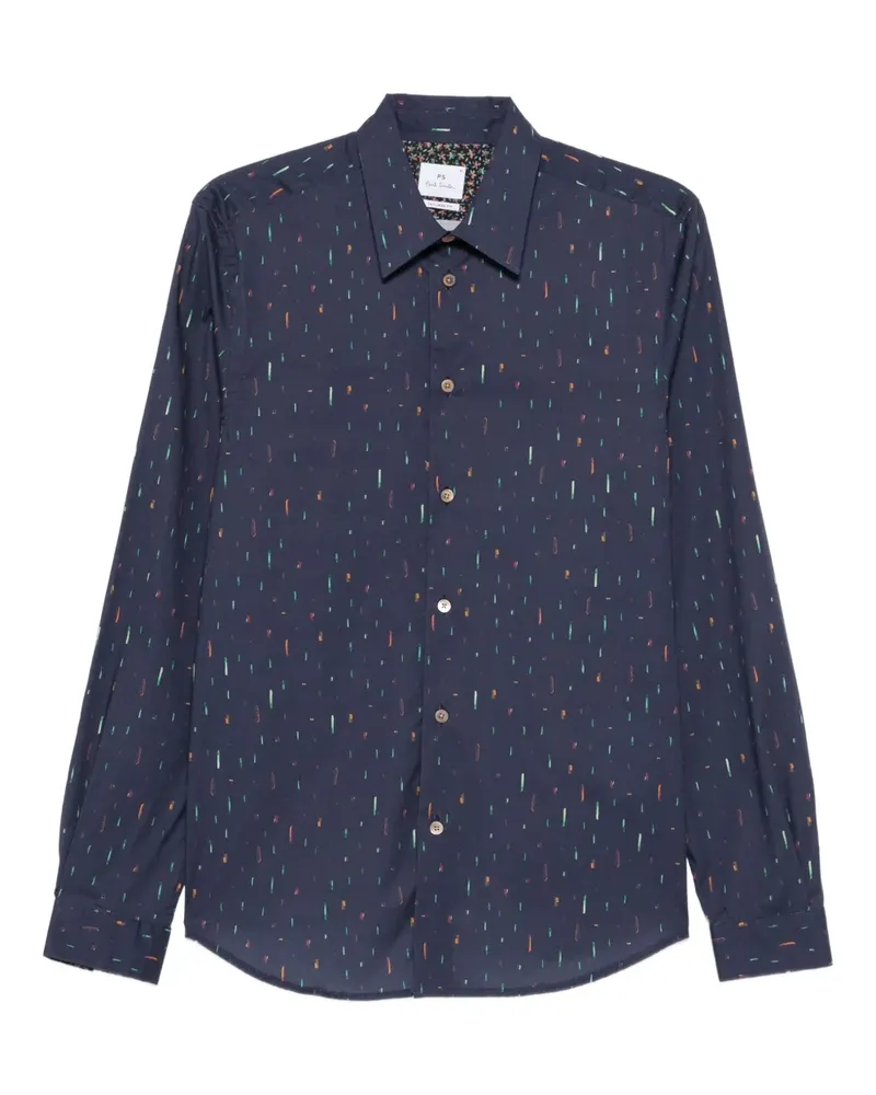 Paul Smith Hemd mit abstraktem Print - Blau Blau