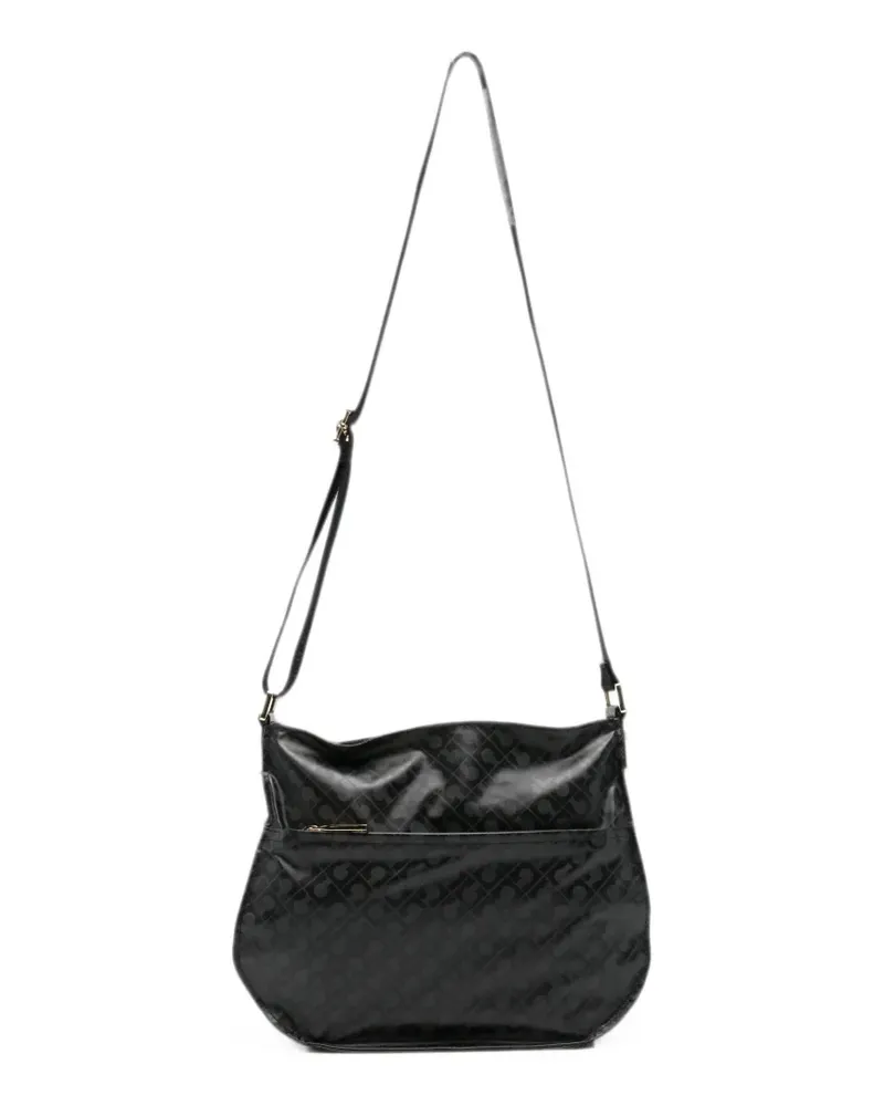 Gherardini Umhängetasche mit Monogramm-Print - Schwarz Schwarz