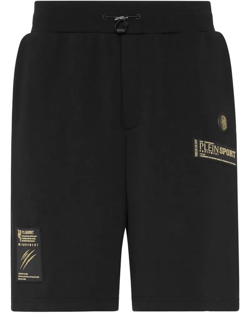 Philipp Plein Shorts mit Logo-Applikation - Schwarz Schwarz