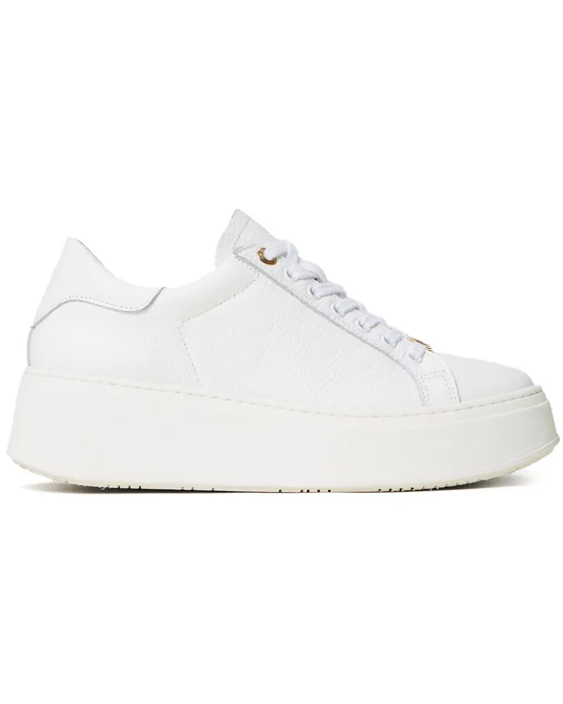 Twin-Set Sneakers mit Logo-Schild - Weiß Weiß