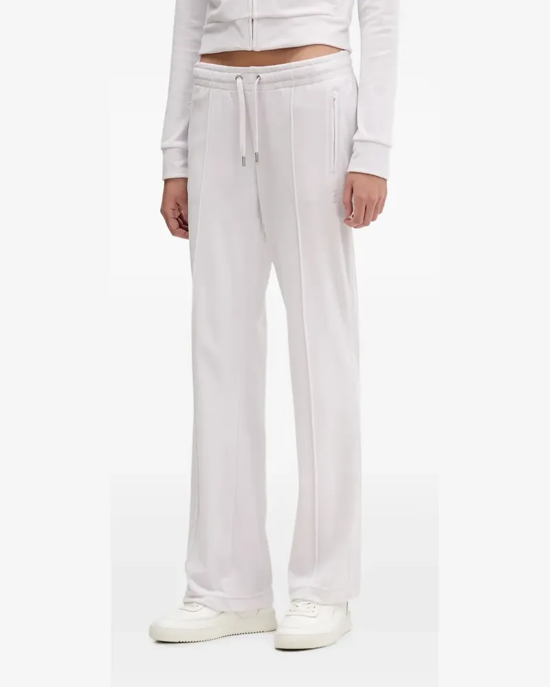 Juicy Couture rhinestone-embellished velour track pants - Violett Violett