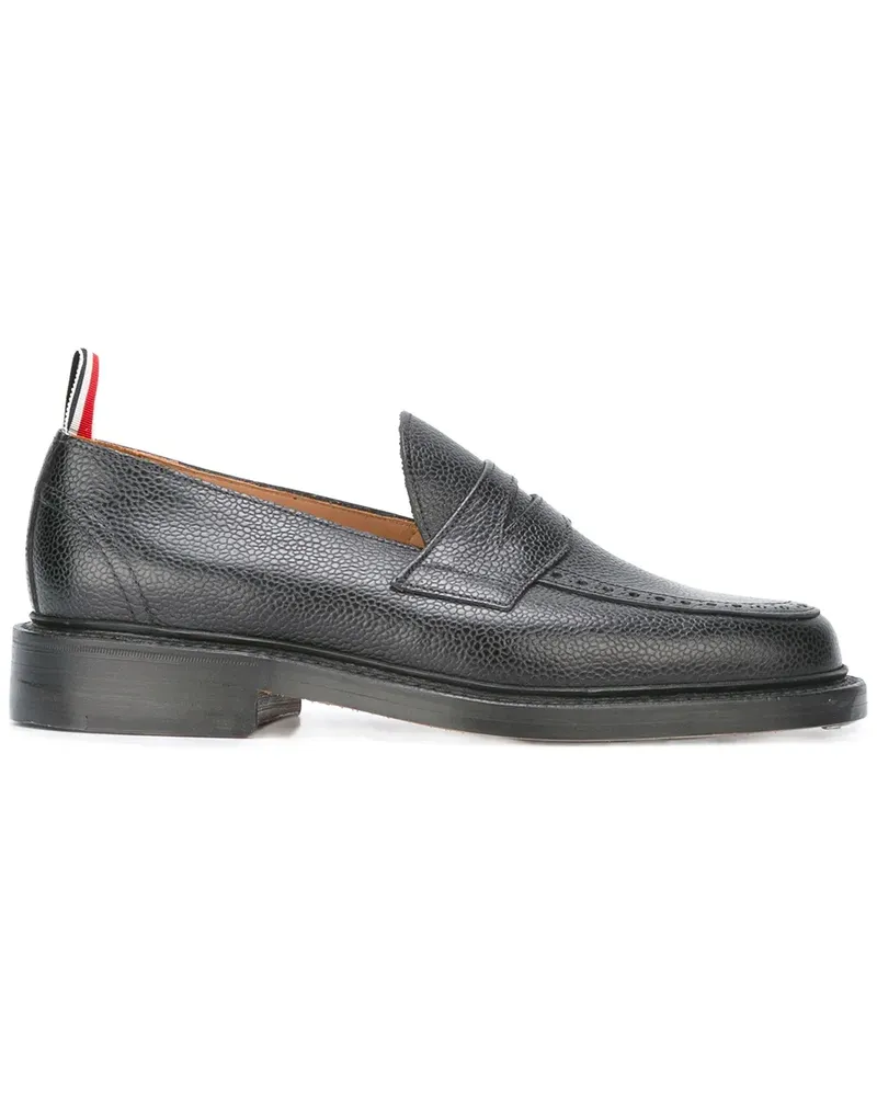 Thom Browne Penny-Loafer mit Kontrastlasche - Schwarz Schwarz