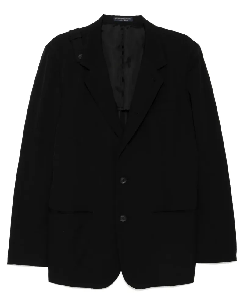Yohji Yamamoto Jacke aus Gabardine - Schwarz Schwarz