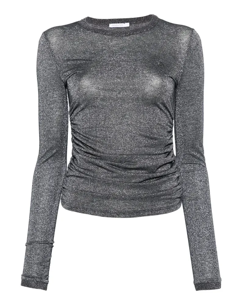 Patrizia Pepe long-sleeve draping top - Grau Grau