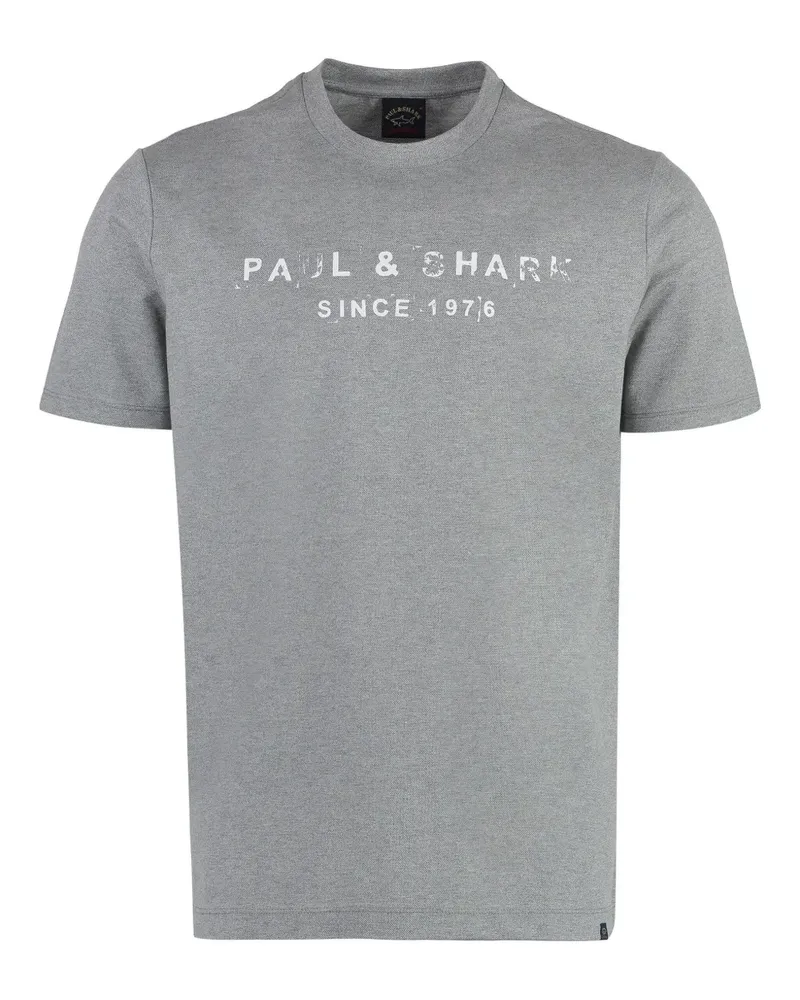 Paul & Shark T-Shirt mit Logo-Print - Grau Grau