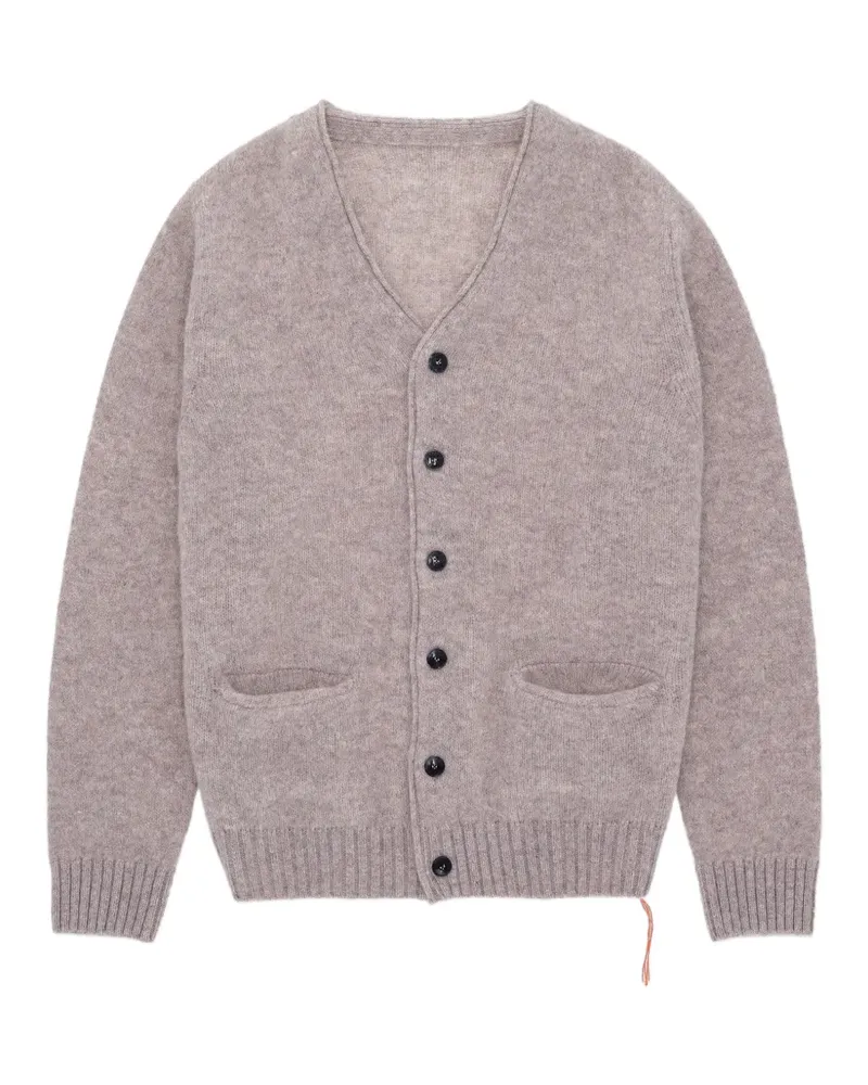 Fortela Edmund button ribbed cardigan - Nude Nude