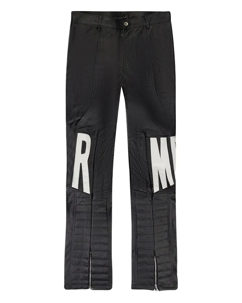 WHO DECIDES WAR mrdr leather trousers - Schwarz Schwarz