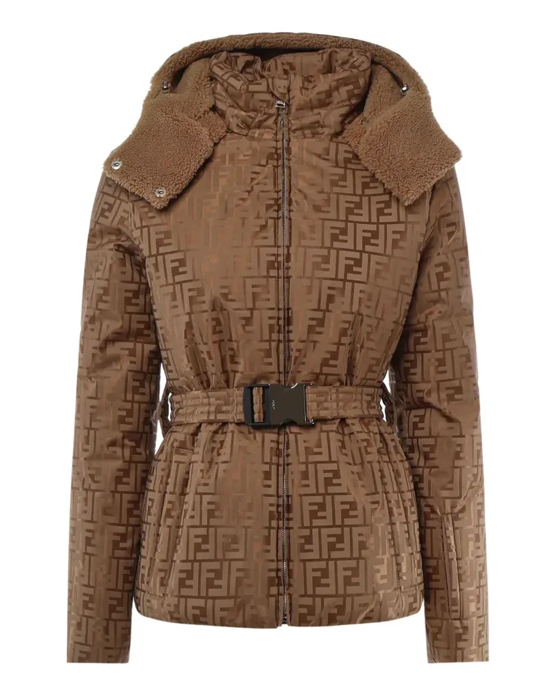 Fendi Gürteljacke mit Monogrammmuster - Braun Braun