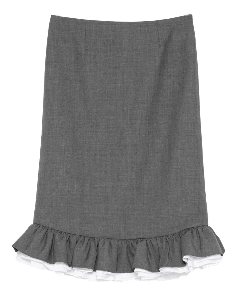 SHUSHU/TONG ruffled skirt - Grau Grau