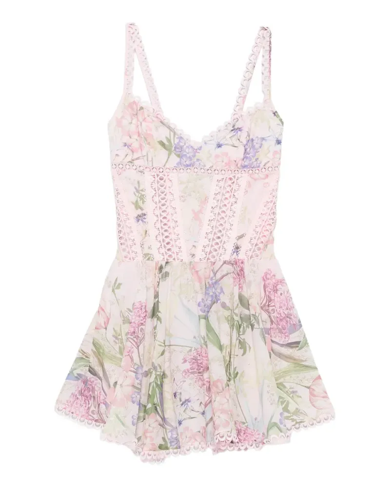 Charo Ruiz Gardenia floral-print mini dress - Rosa Rosa