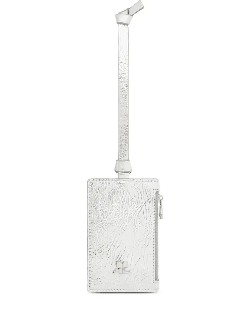 Courrèges Kartenetui mit Reißverschluss - Silber Silber