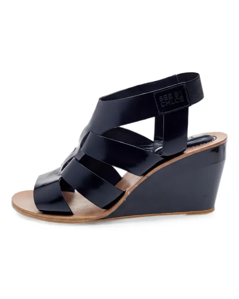 See by Chloé slingback wedge sandals - Schwarz Schwarz