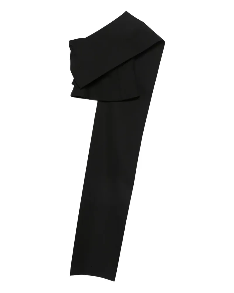 Róhe Asymmetrische Bluse - Schwarz Schwarz