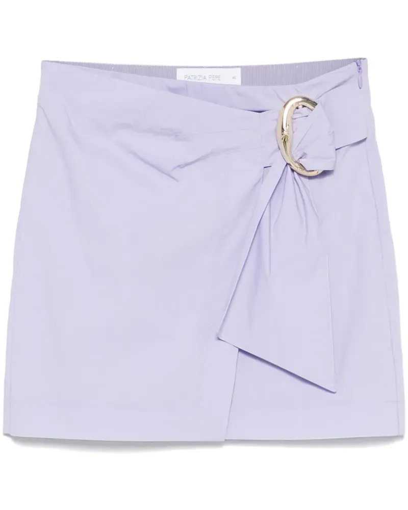 Patrizia Pepe Minirock mit Logo-Schild - Violett Violett