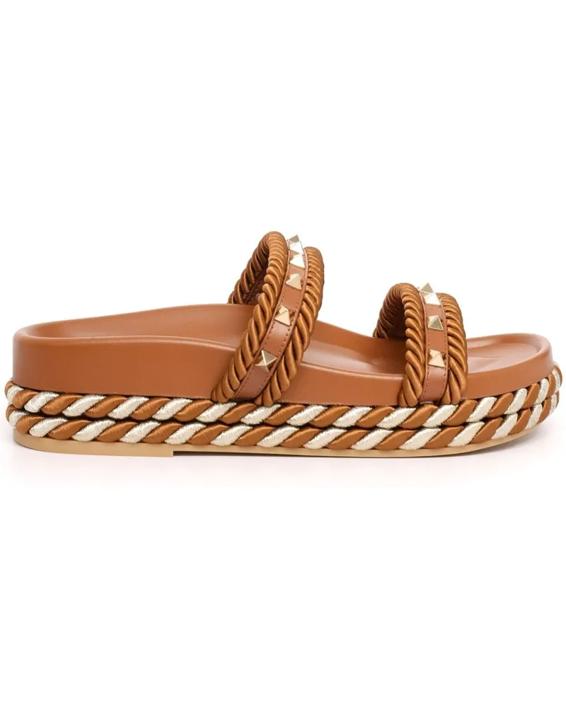 Valentino Garavani Rockstud Pantoletten - Braun Braun