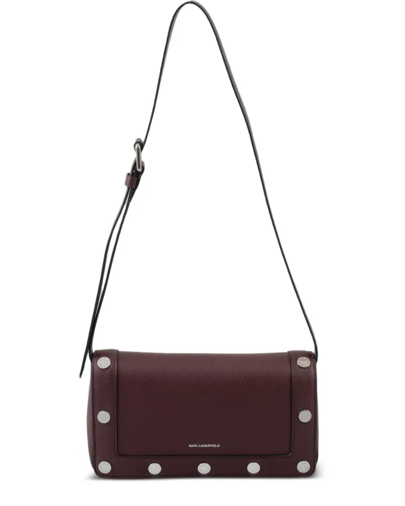 Karl Lagerfeld K/Rocky Marais Schultertasche mit Nieten - Rot Rot