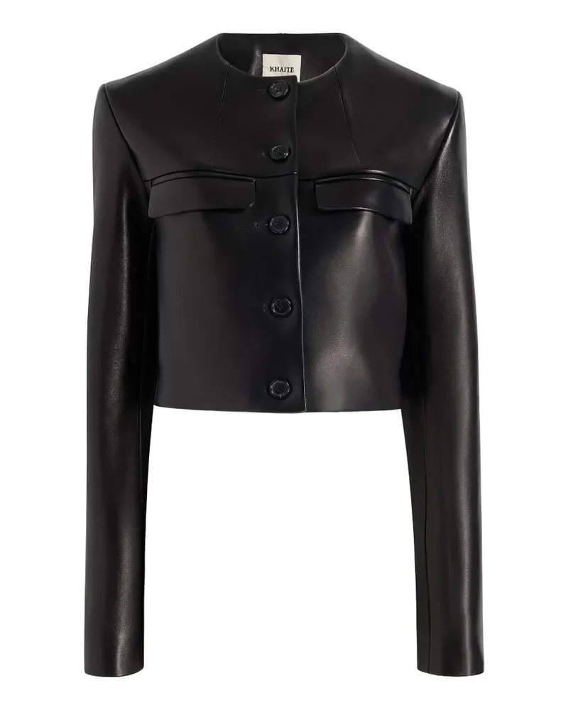 KHAITE Klassische Lederjacke - Schwarz Schwarz