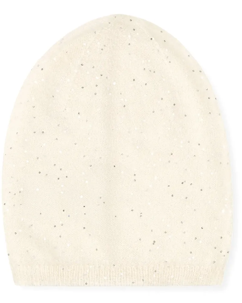 Fabiana Filippi Beanie mit Pailletten - Nude Nude