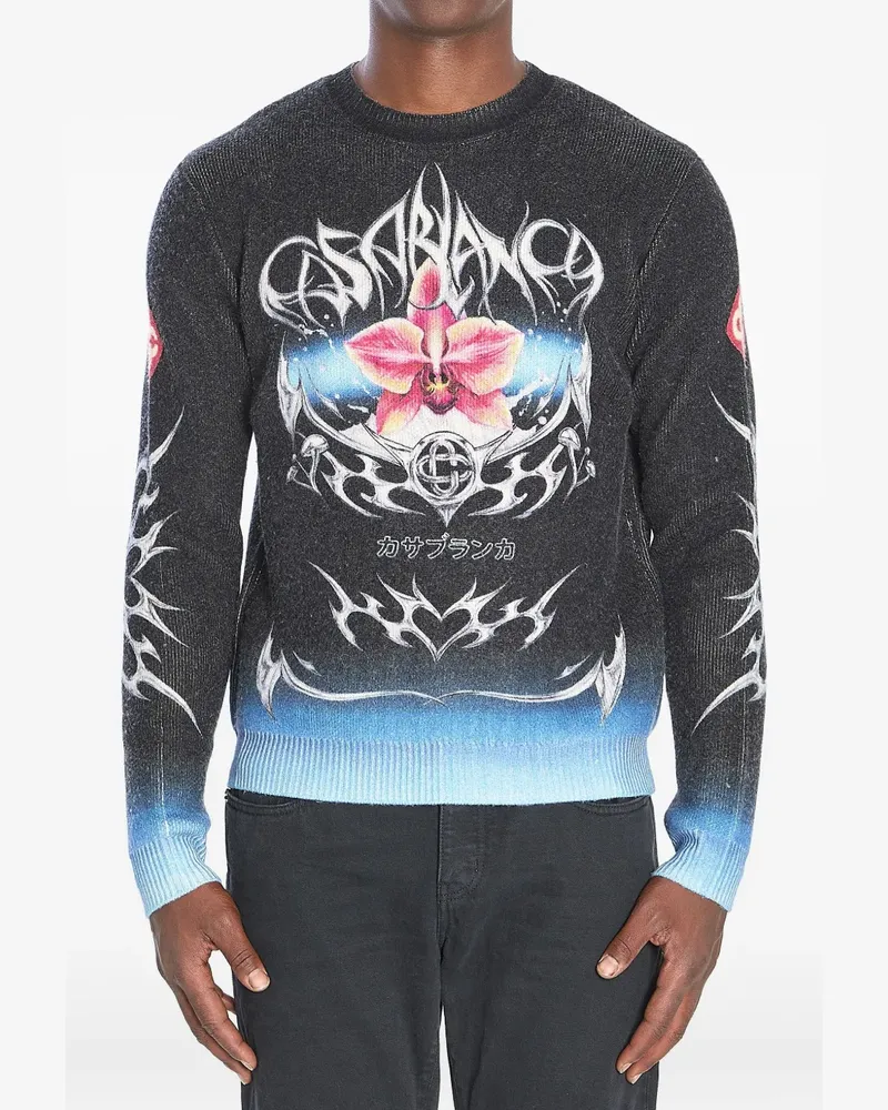 Casablanca Paris blades-print sweater - Grau Grau