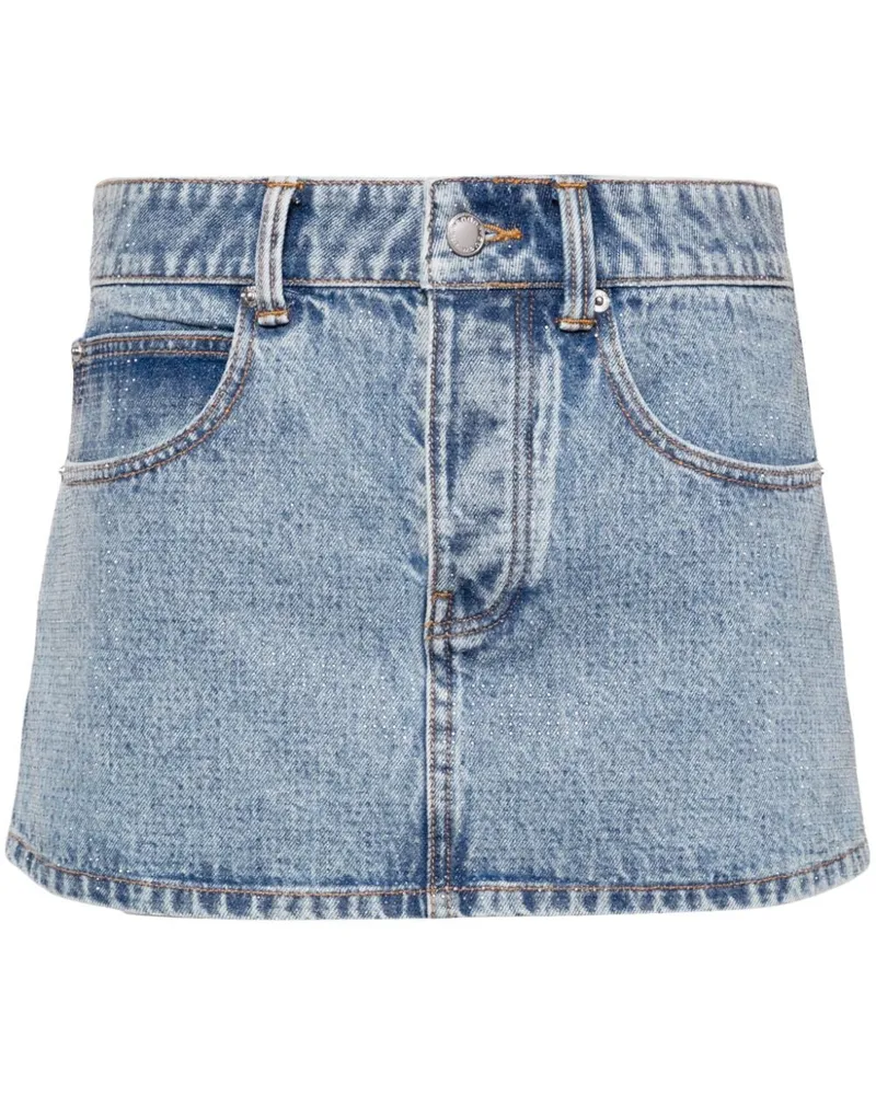 Alexander Wang Minirock mit Kristallen - Blau Blau