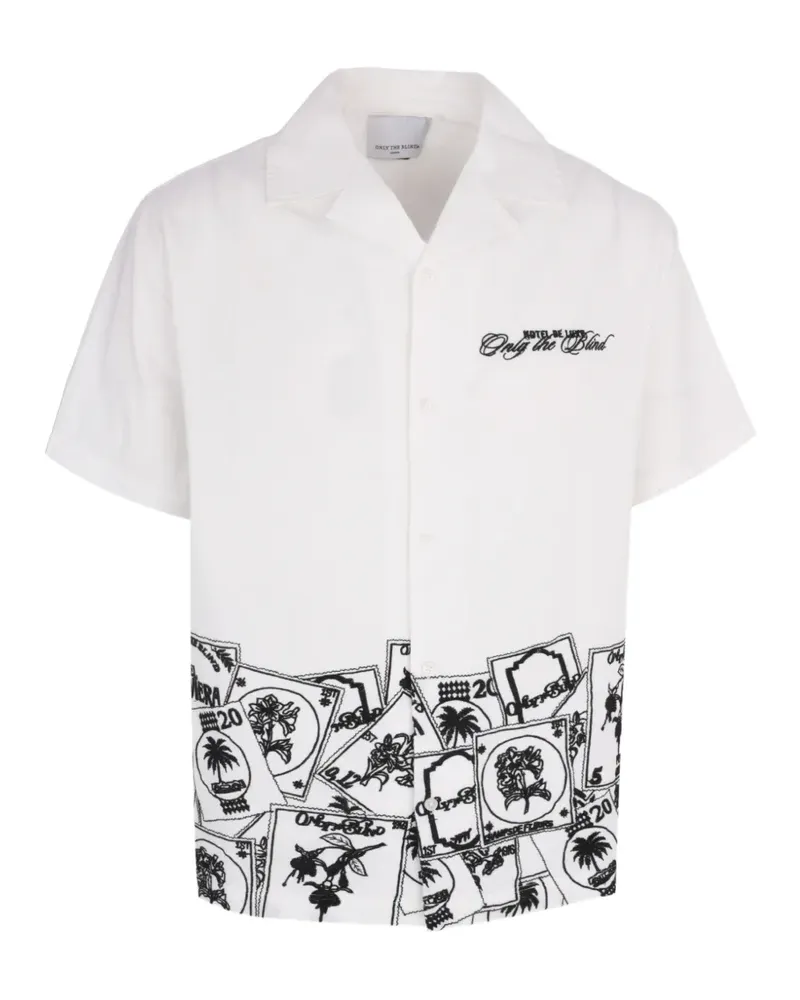 ONLY THE BLIND Kurzärmeliges The Rivera Stamp Hemd - Weiß Weiß