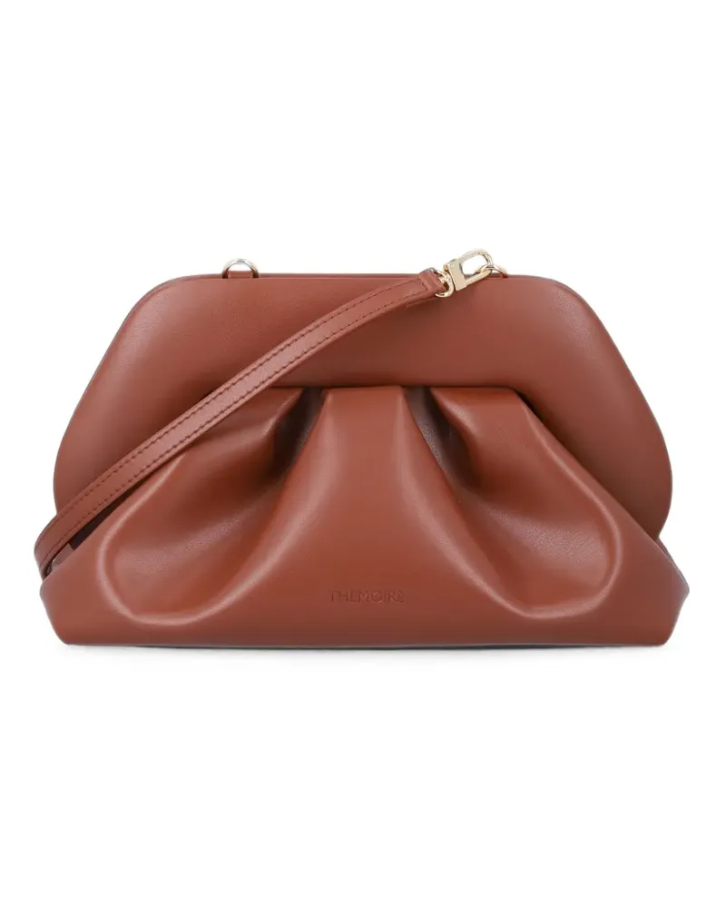 THEMOIRÈ Bios ruched clutch bag - Braun Braun