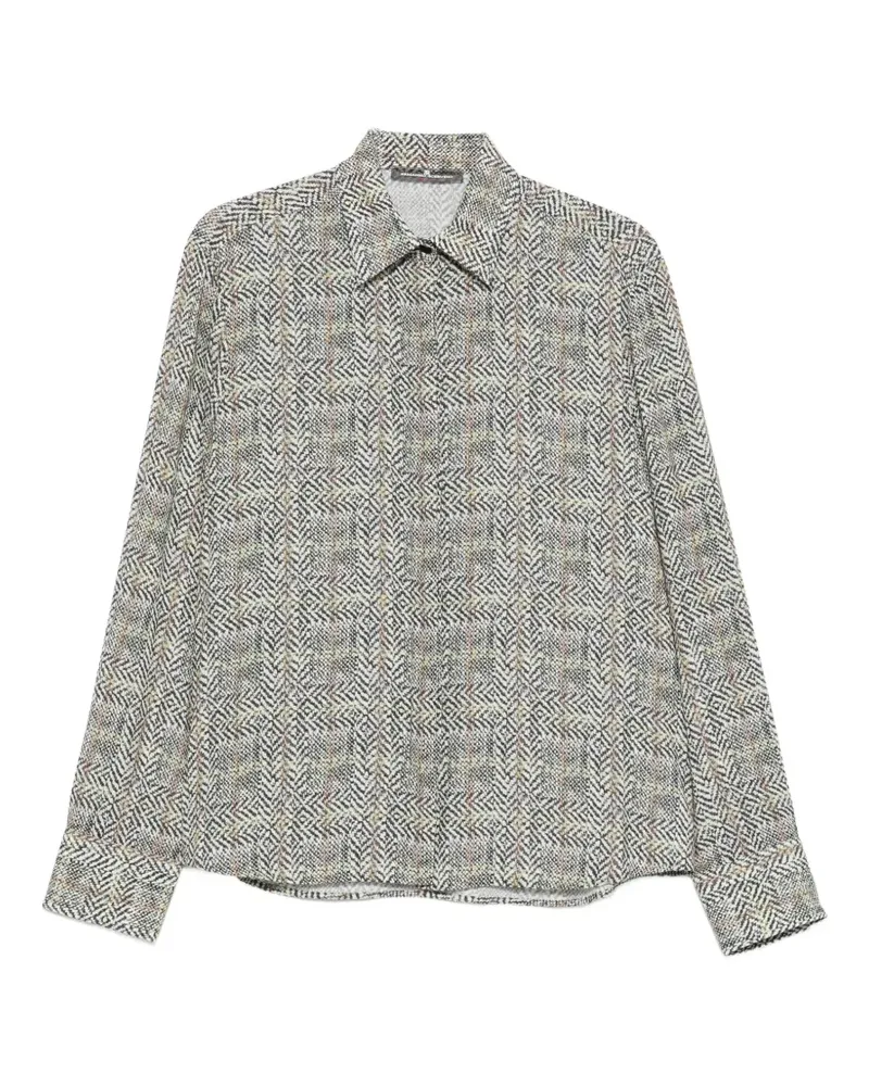Ermanno Scervino geometric-print button-down shirt - Weiß Weiß