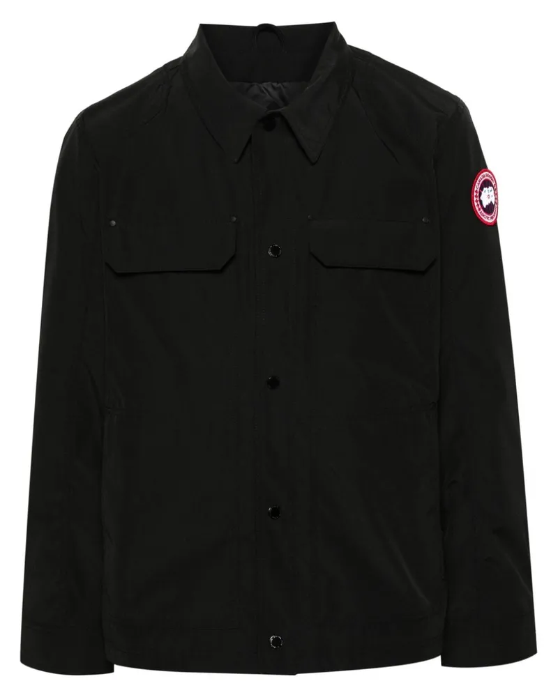 Canada Goose Einreihiger Burnaby Chore Mantel Schwarz