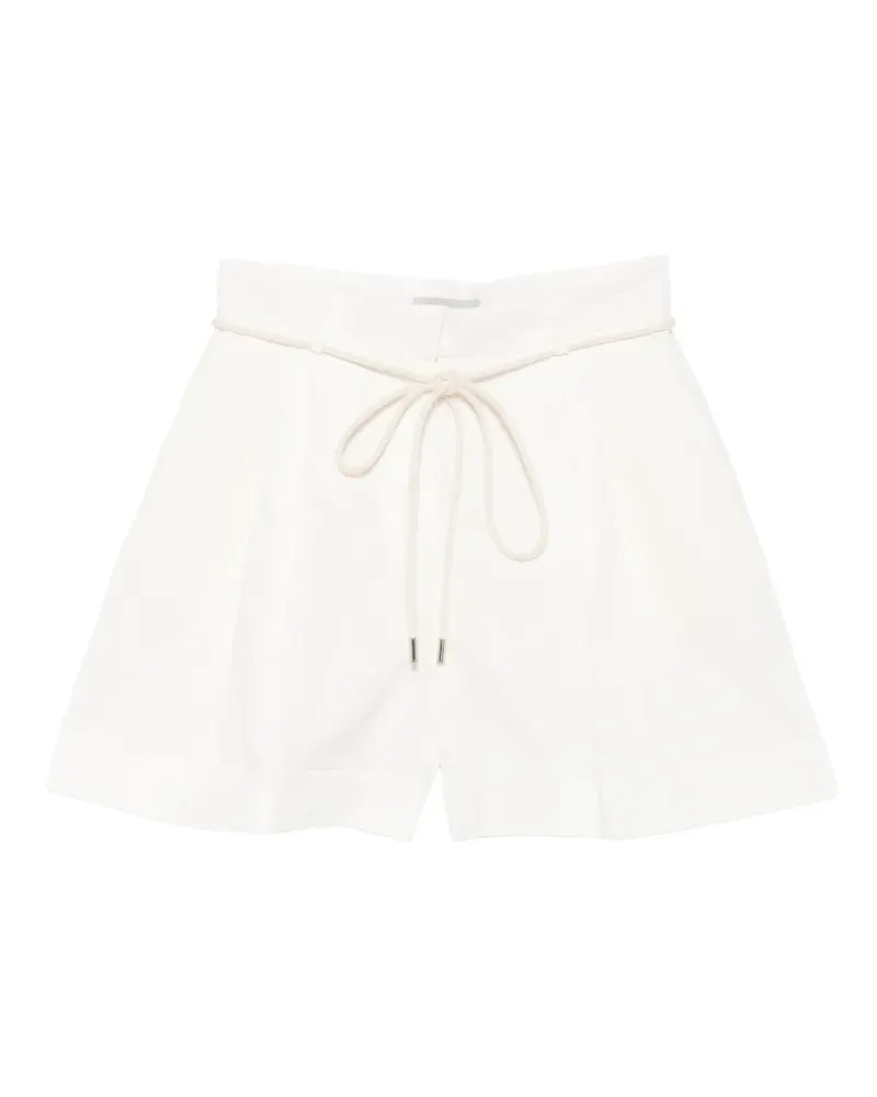 Lee Mathews belted pleated shorts - Nude Nude