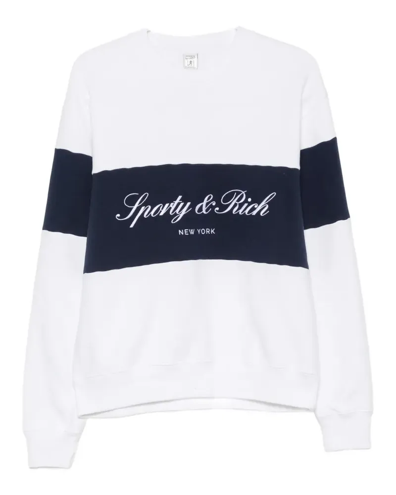 SPORTY & RICH Signature logo-embroidered sweatshirt - Weiß Weiß