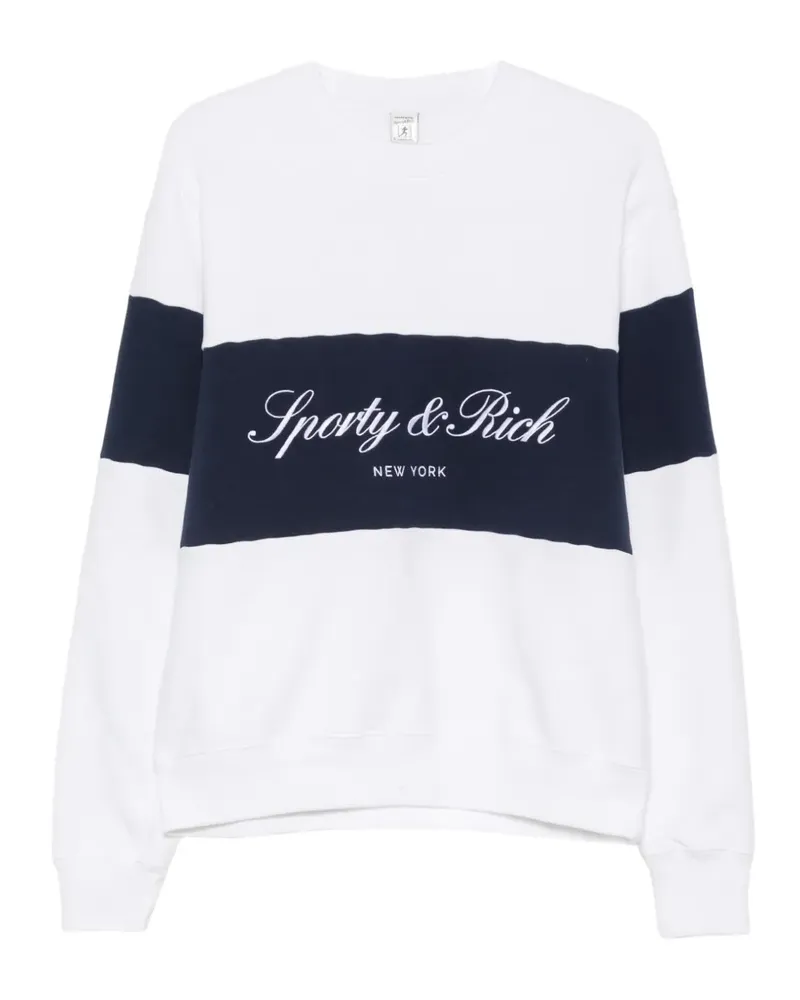 SPORTY & RICH Signature logo-embroidered sweatshirt - Weiß Weiß