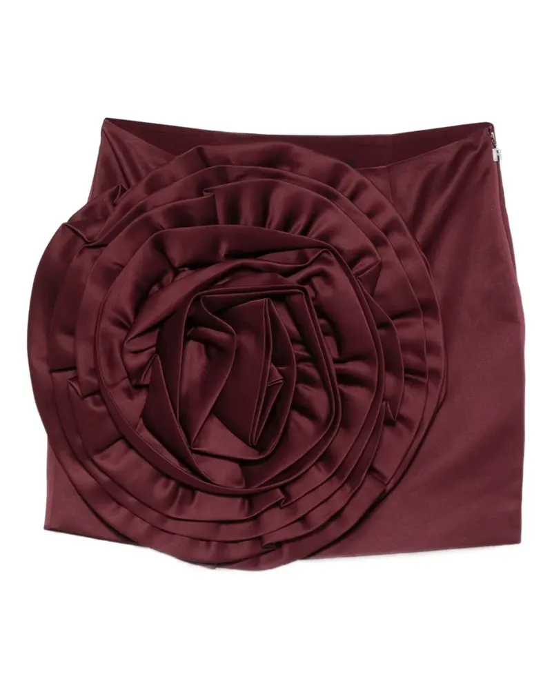 ROTATE Birger Christensen Midirock mit Blumenverzierung - Violett Violett